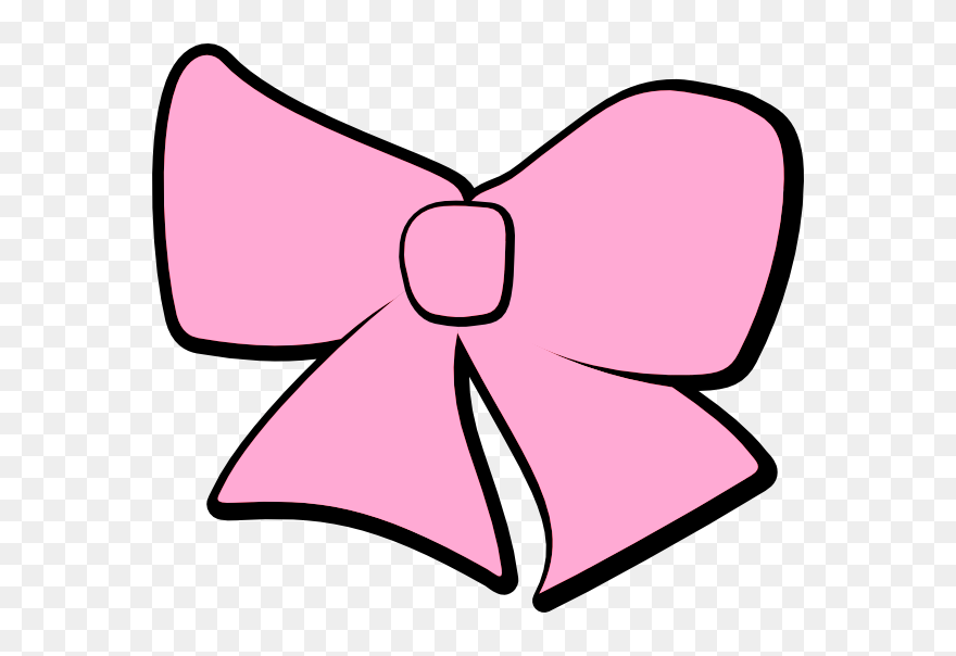 Bow Clipart Hair Bow - Pink Cartoon Hair Bow - Png Download