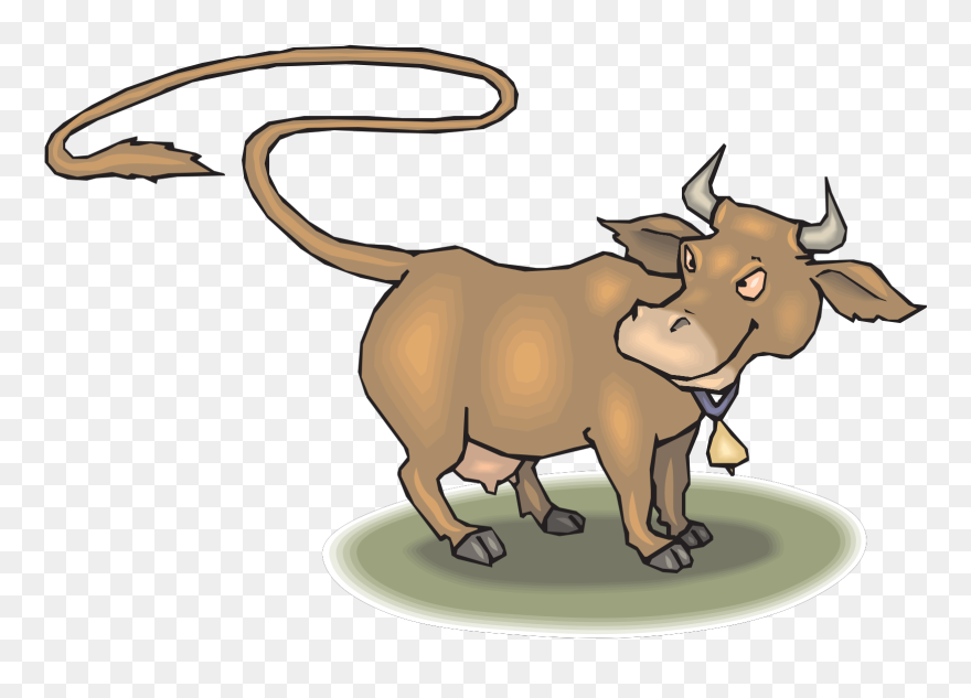 Evil Cow Cartoon Clipart