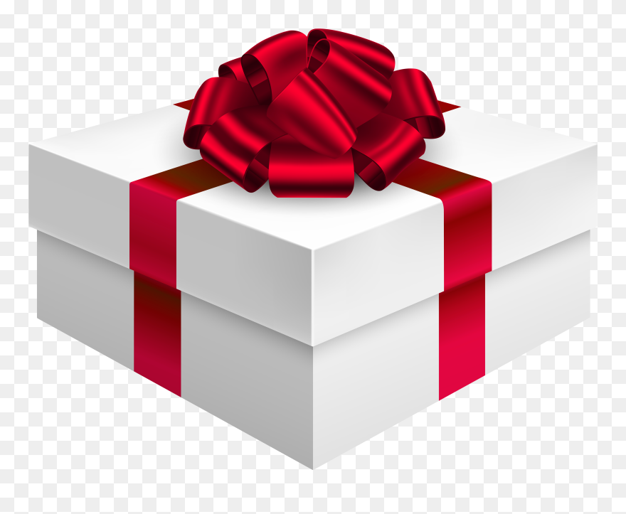 Christmas Gift Box Clipart Clip Art Royalty Free Stock - Present With Bow Transparent - Png Download