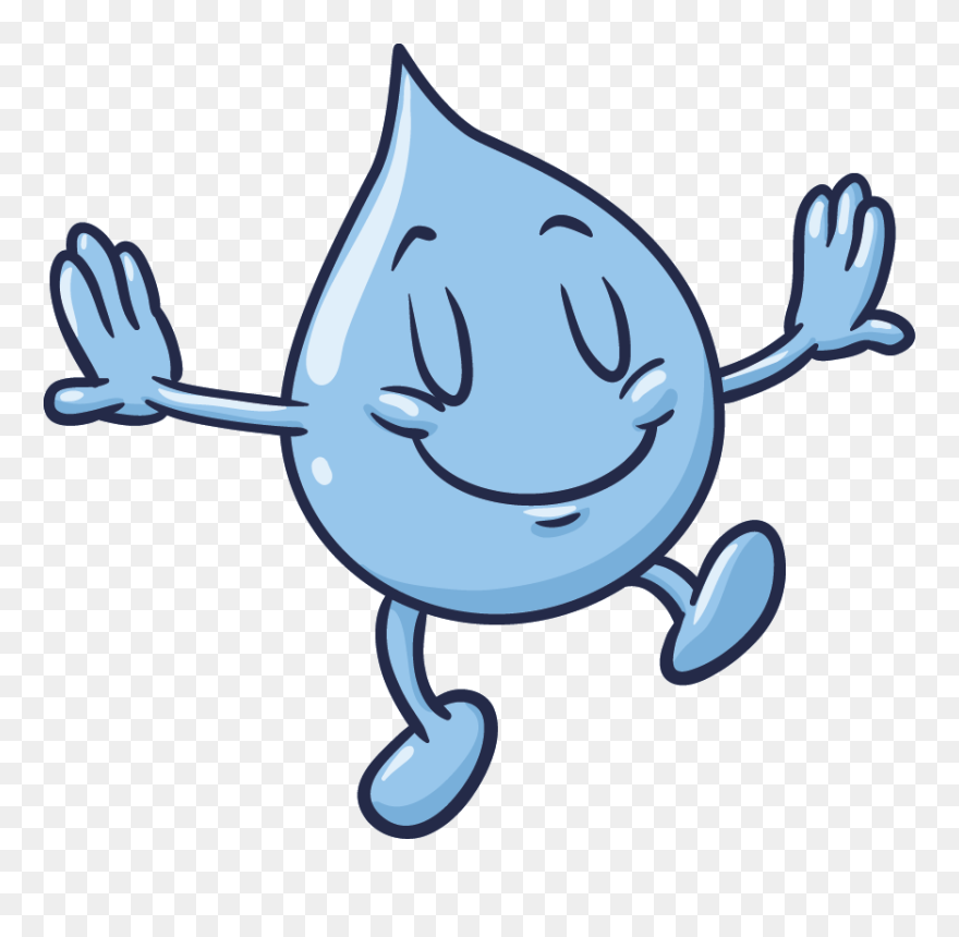 Water Droplet With Face Clipart