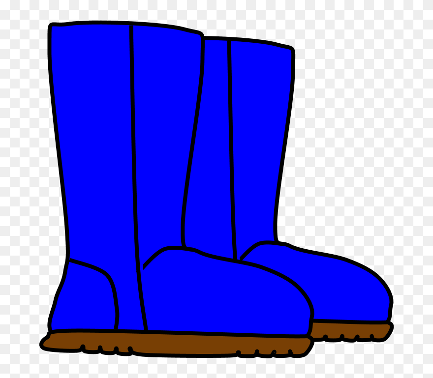 Boots, Snow, Rain, Blue Clipart