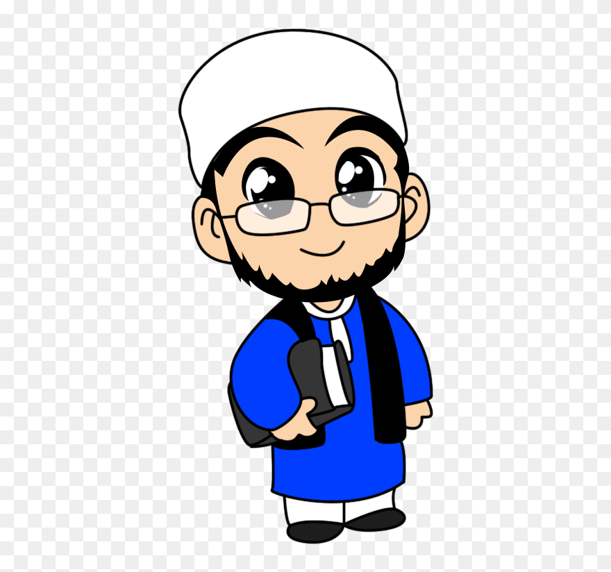 Cartoon Muslim Animation Clip Art - Gambar Ayah Kartun Muslim - Png Download