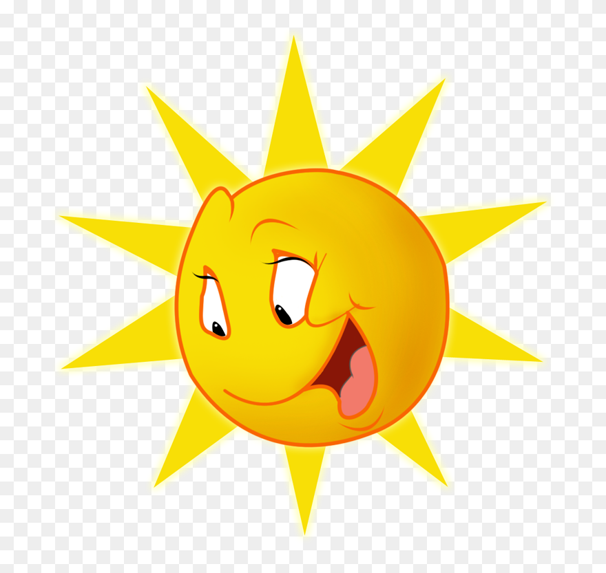 Sonne Clipart Smiling - Funny Cartoon Sun Png Transparent Png