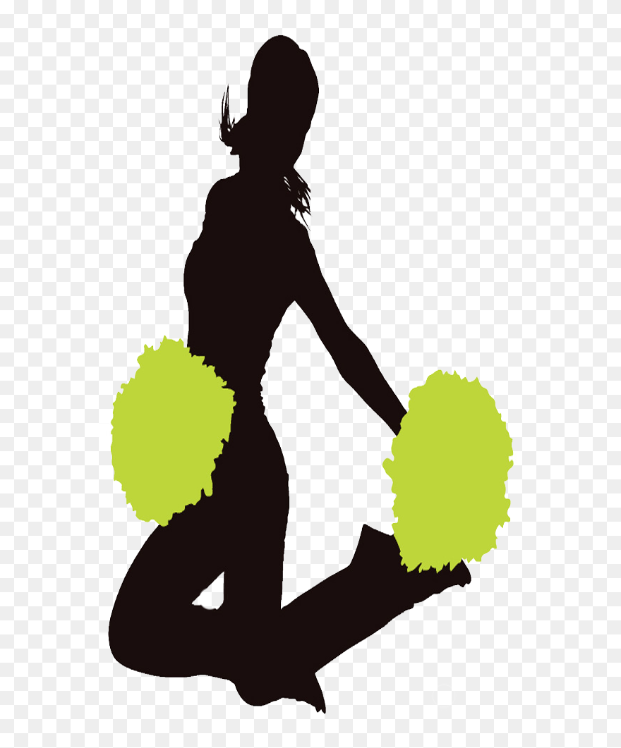 Cheerleader Lime Green Clipart Image - Illustration - Png Download