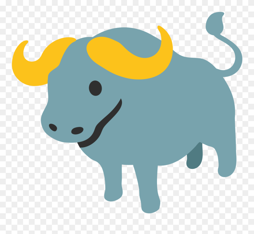 File U F Svg - Water Buffalo Cartoon Clipart