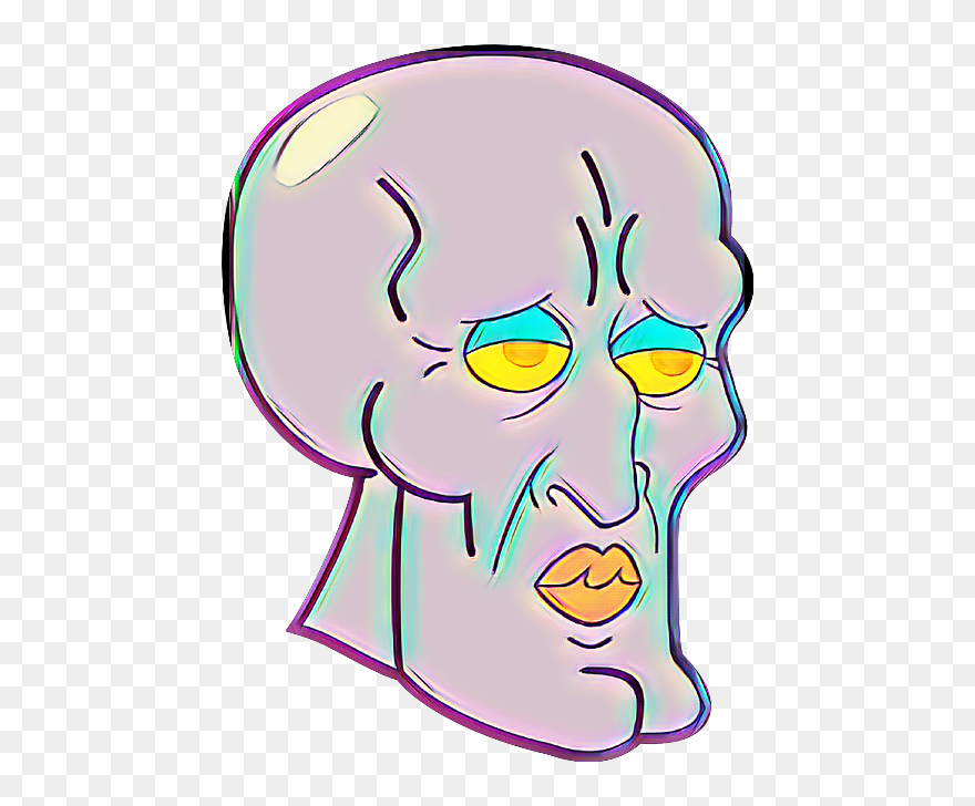 Transparent Handsome Squidward Clipart
