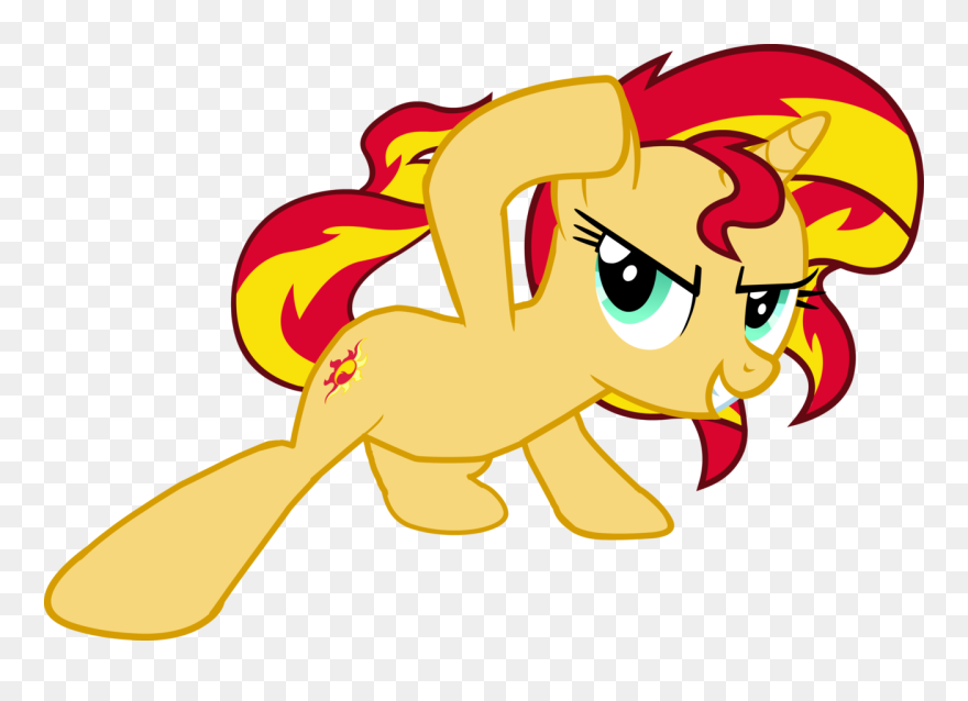 Sliding Vector Mlp - Mlp Sunset Shimmer Pony Png Clipart