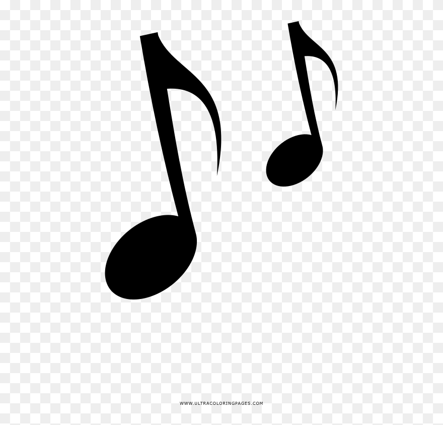 Musiknoten Ausmalbilder - Musical Note Black And White Drawing Clipart