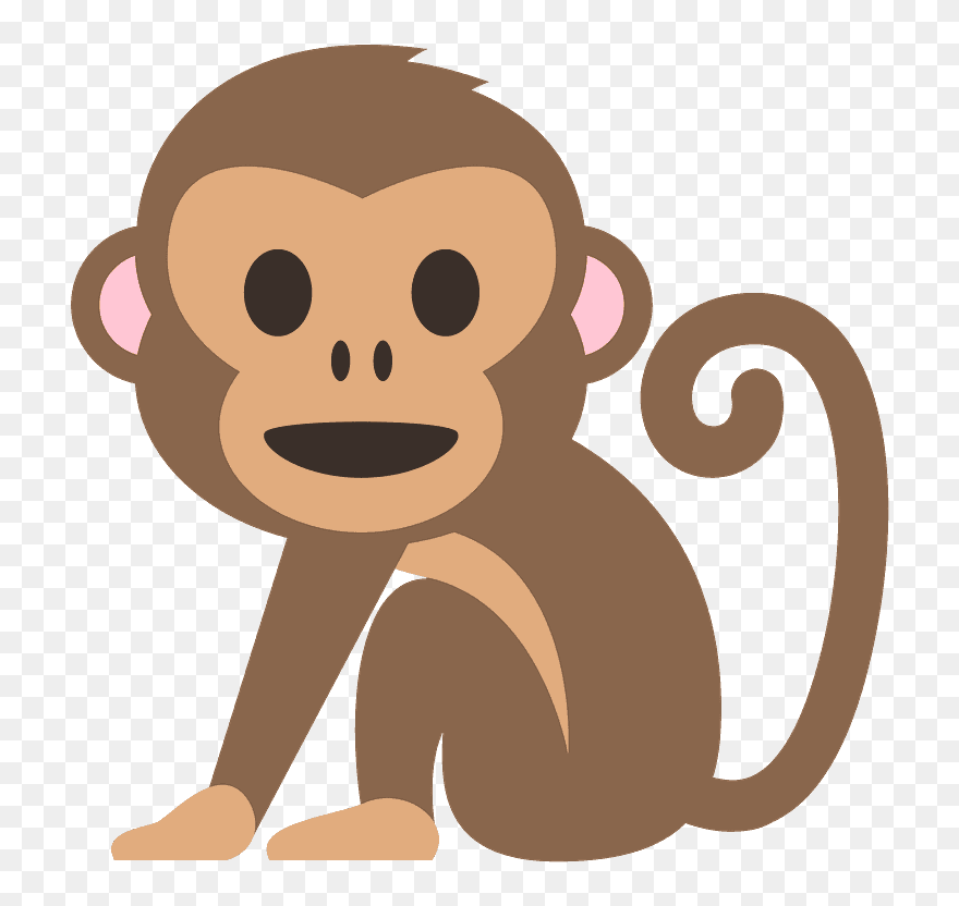 Affe Clipart - Monkey Face Cartoon - Png Download