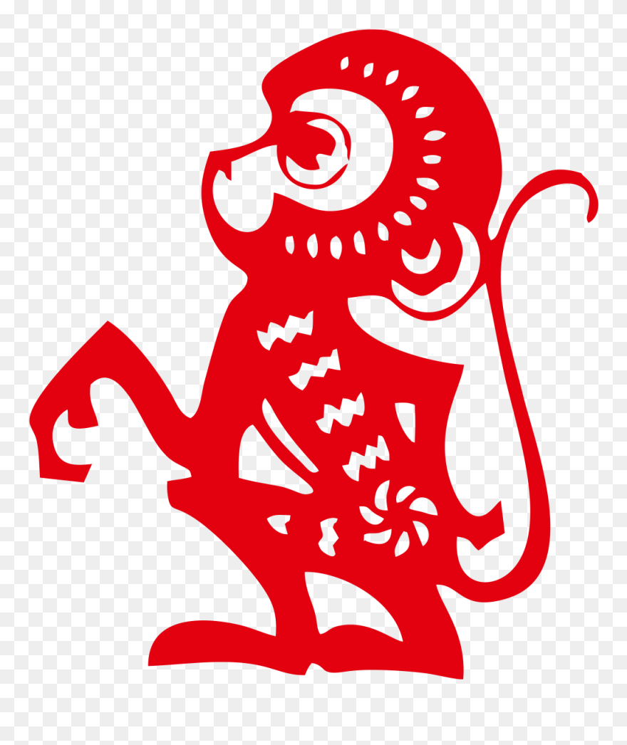 Feueraffe - Vektor-bild Clipart