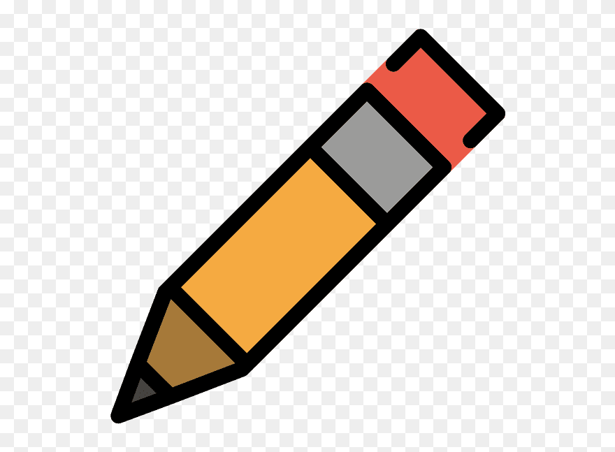 Pencil Emoji Clipart - Vector Graphics - Png Download
