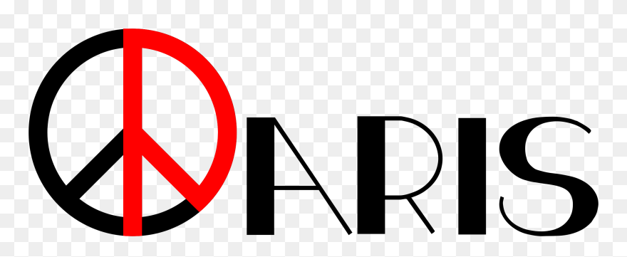 Paris Clipart Line - Peace Sign - Png Download