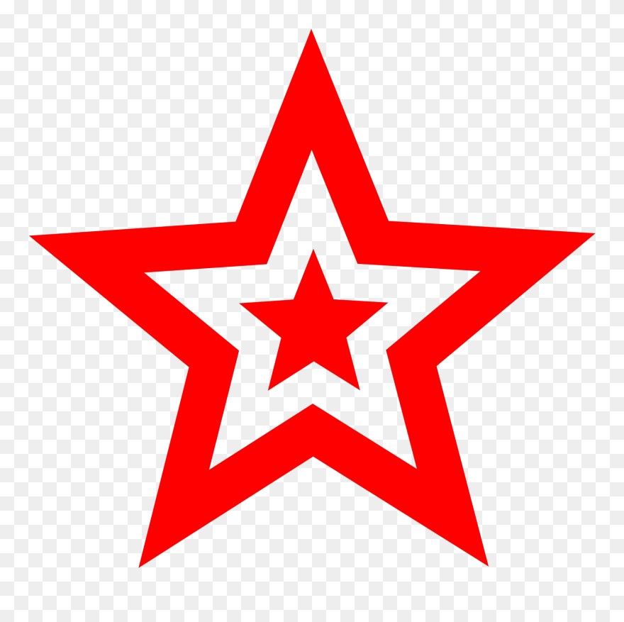 Light Brown Star Svg Clip Arts - Red And White Star - Png Download