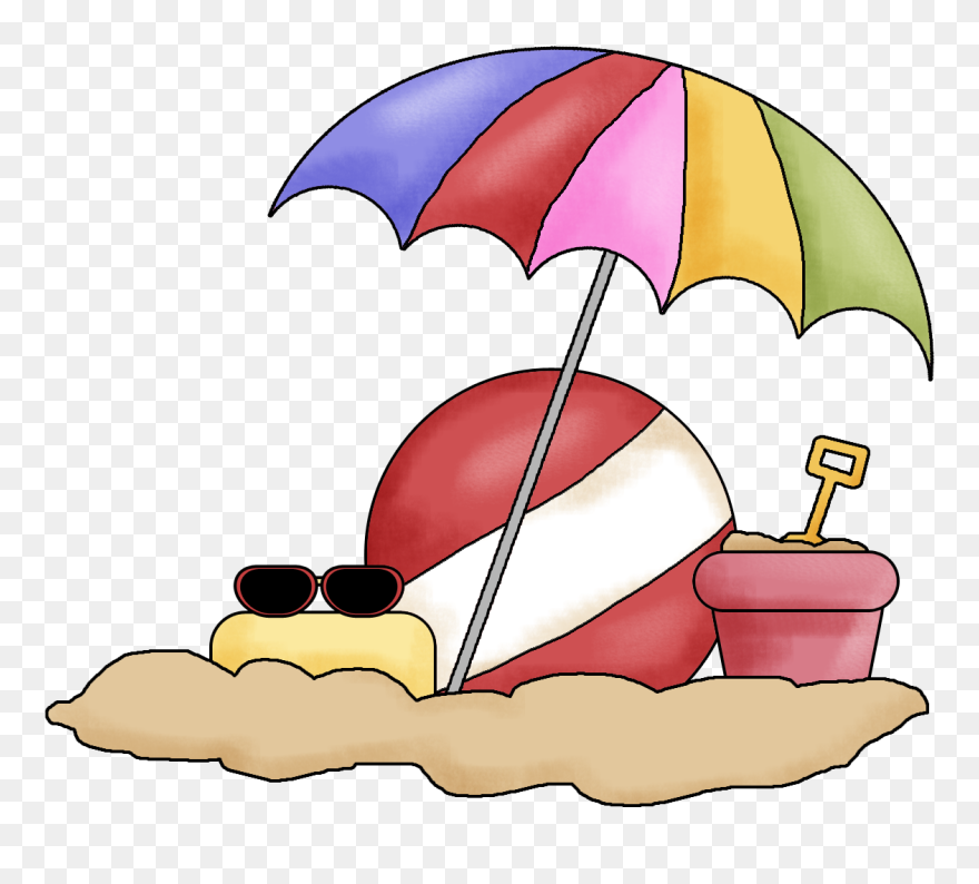 Beachball Bucket Umbrella Png Clipart