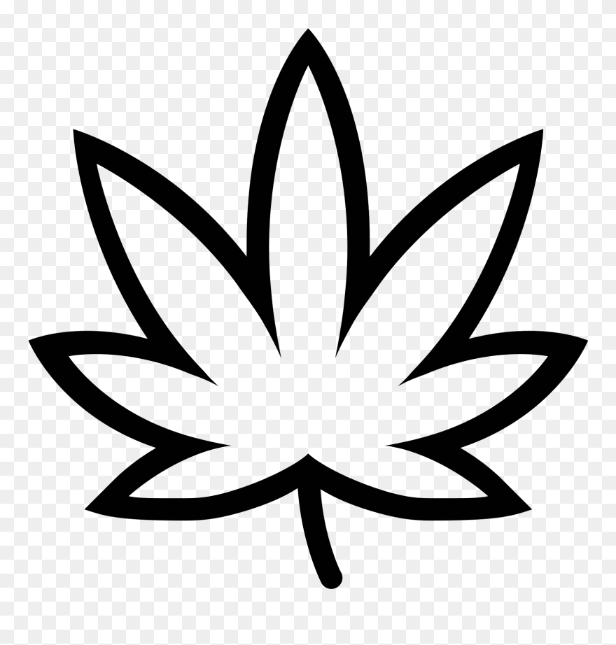 Emoji Clipart Leaf - Vector Marijuana Leaf Png Transparent Png