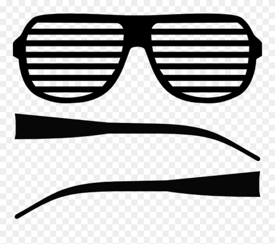 Shutter Shades Aviator Sunglasses - Shutter Shades Vector Clipart