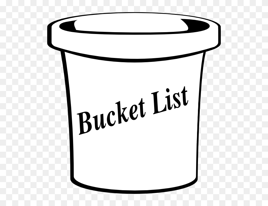 White Bucket Cliparts - Transparent Background Bucket List Png