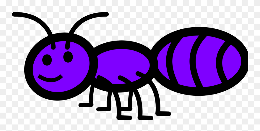 Black And White Ant Clip Art - Png Download
