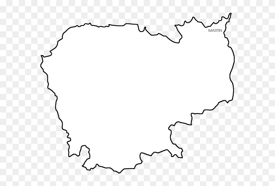 Cambodia Map Clipart