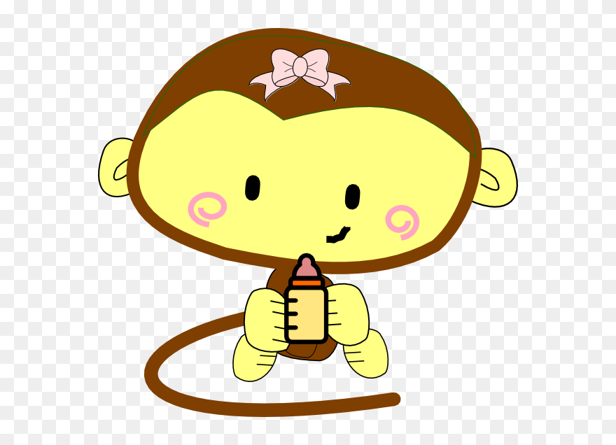Vector Minion Girl - Cute Monkey Clipart
