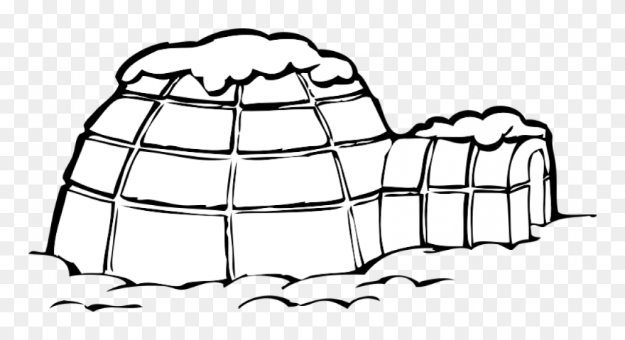 Transparent Public Domain Vector Clipart - Transparent Background Igloo Png