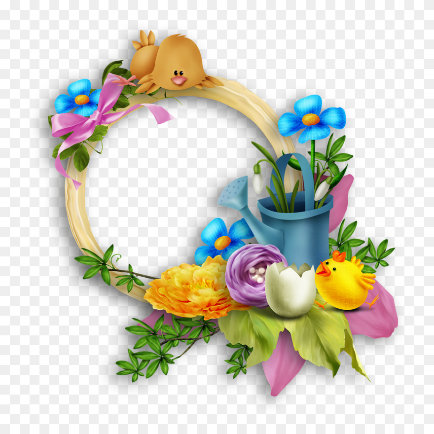 Transparent Easter Flowers Clipart