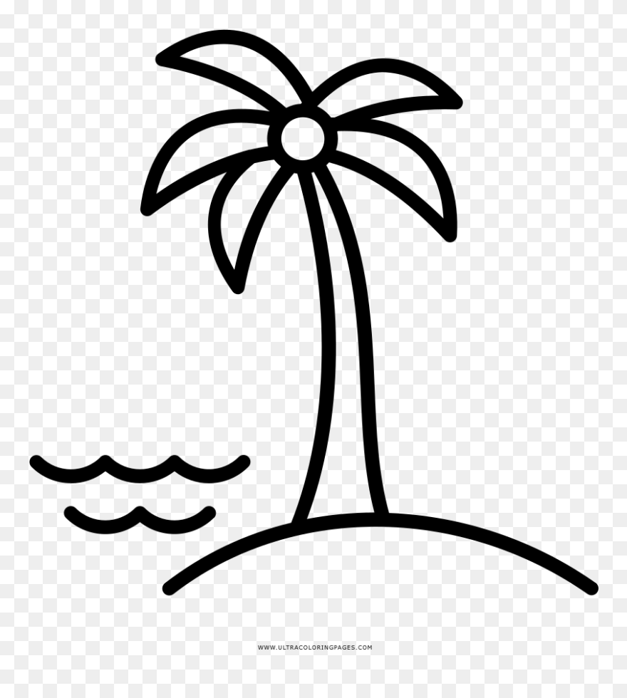Download On Clipartwiki - Imagenes De Dibujos Isla Para Colorear - Png Download