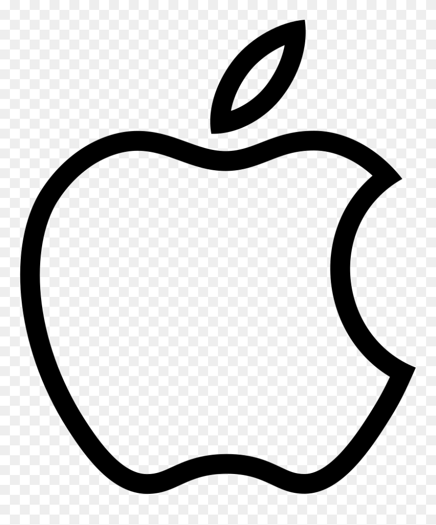 Clipart Apple Outline Free Stock Apple Outline Drawing - Small Apple Logo Png Icon Transparent Png