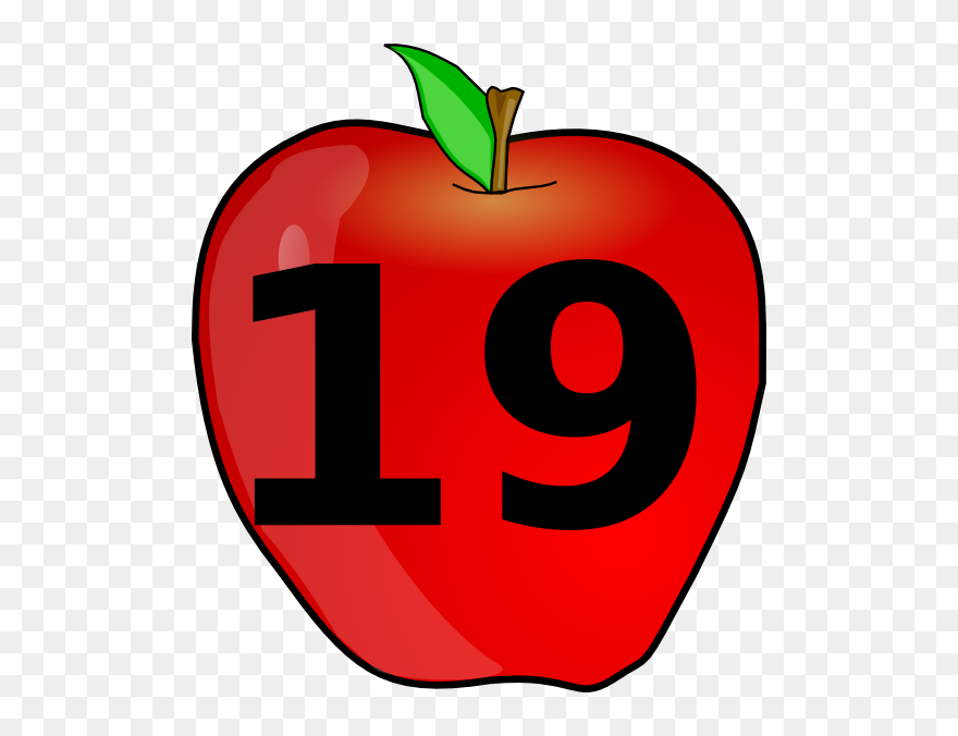 Clipart Apples Four - Clip Art Numbers 20 - Png Download