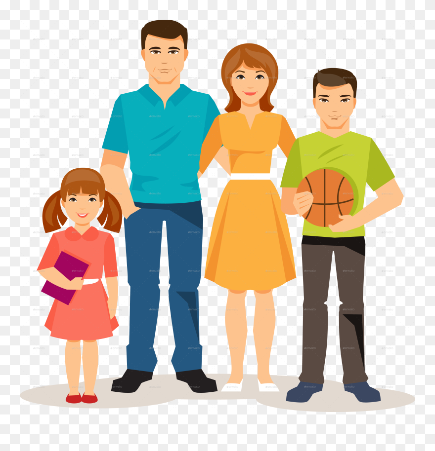 Transparent Animated Family Clipart - Family Clipart Transparent Background - Png Download