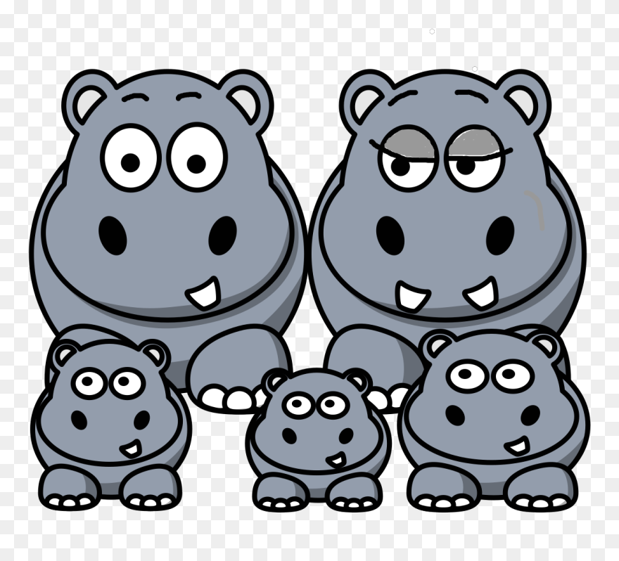 Baby Hippo Clipart Transparent - Png Download