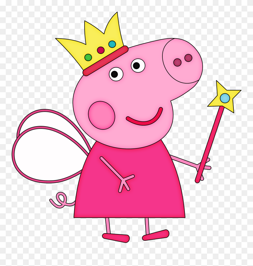 Family Clipart Pig Peppa Pig Princess Png Transparent - Princess Peppa Pig Birthday