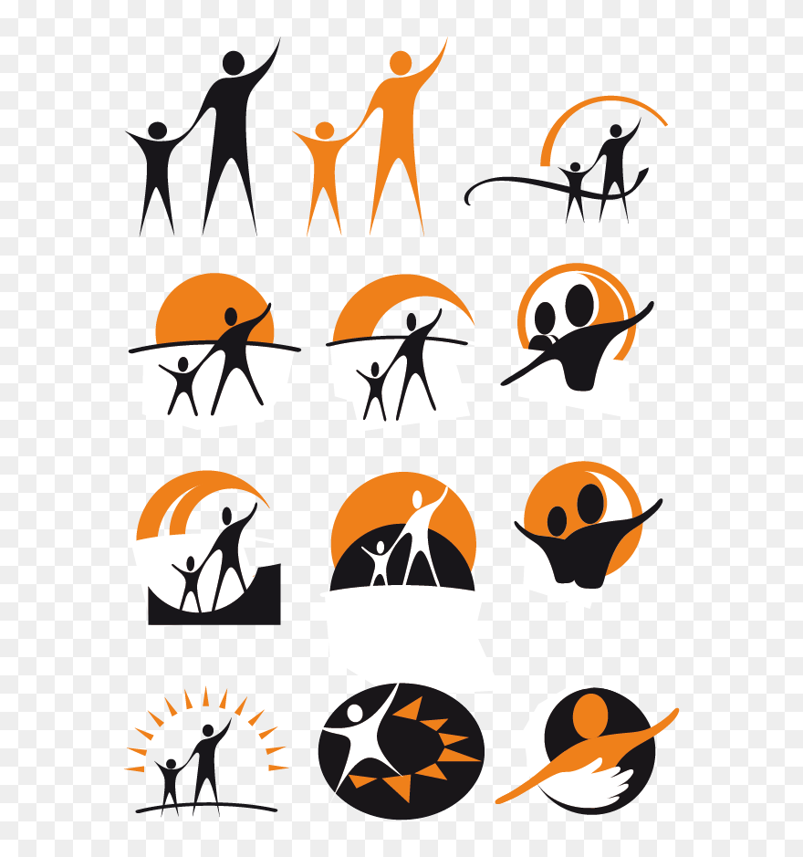 Logo Family Silhouette Clip Art - Family Silhouette Logo - Png Download