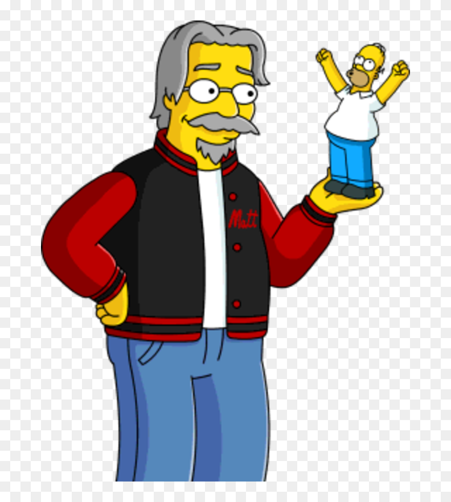 Matt Groening Phased Icon - Matt Groening As A Simpsons Character Clipart