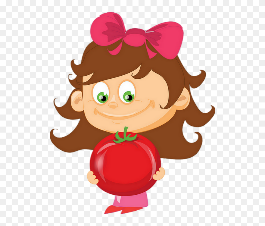 Criança Legumes Desenho Clipart
