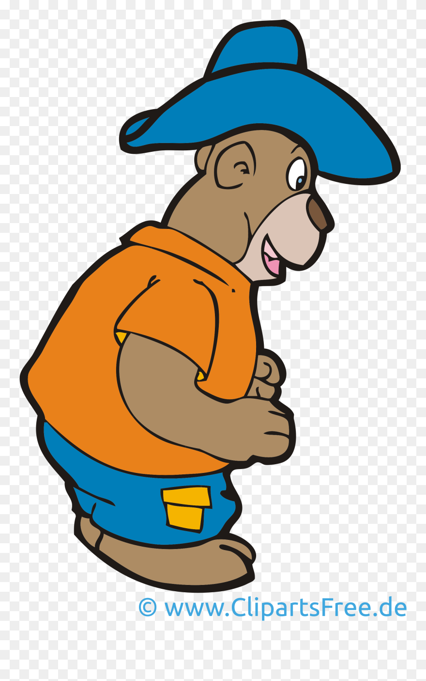 Ours Cowboy Clipart, Image, Dessin Animé, Graphiques, - Cartoon - Png Download