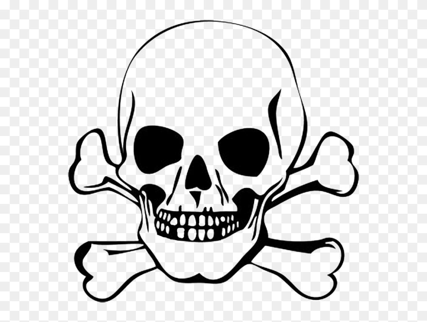 Skull And Cross Bones Drawing Clipart
