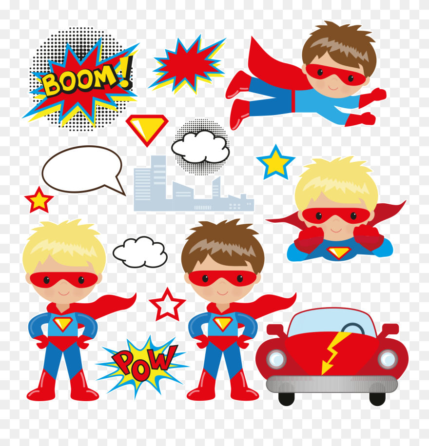 Transparent Roboter Clipart - Super Heros Enfant - Png Download