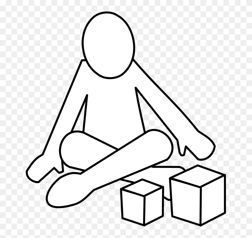 Art,text,monochrome - Cartoon Sitting Cross Legged Clipart