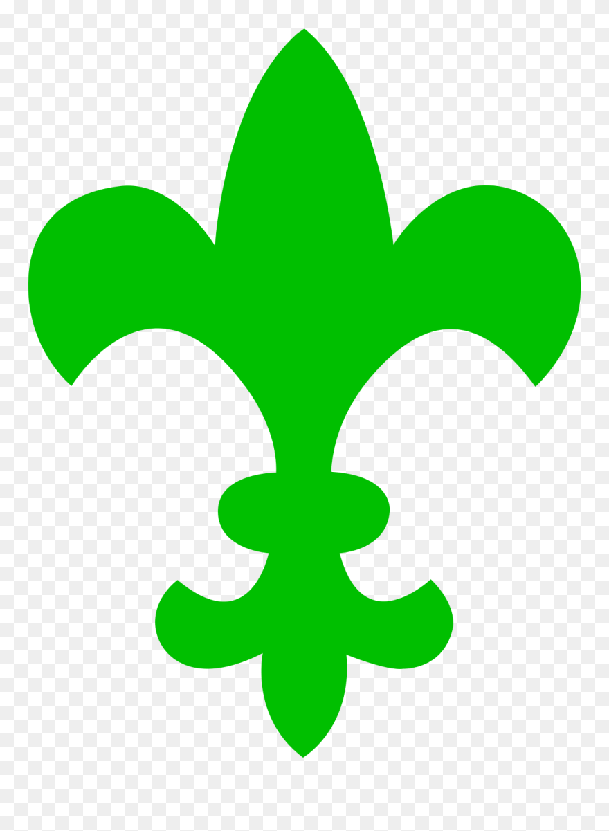 Fleur De Lis Green Clipart