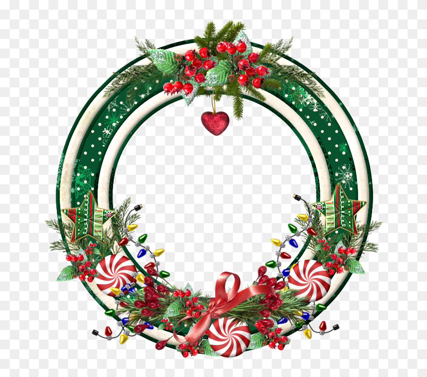 Tubes Cadres,png Noel - Circle Clipart