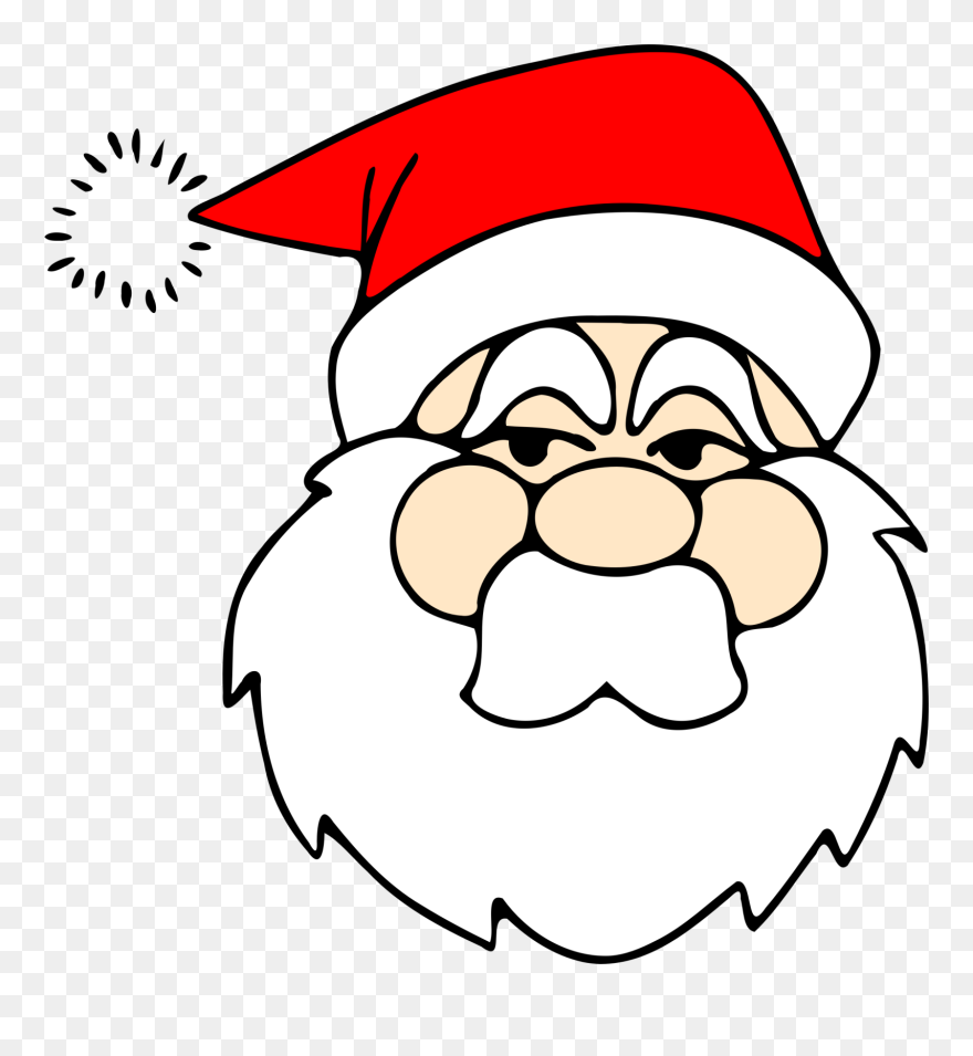 Santa Face Clipart - Png Download