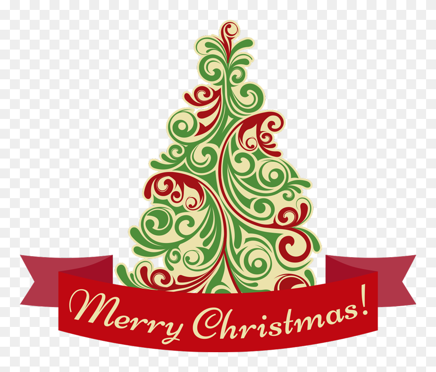 Wandaufkleber Für Zuhause Merry Christmas Weihnachtsbaum - Christmas Greetings From Hungary Clipart