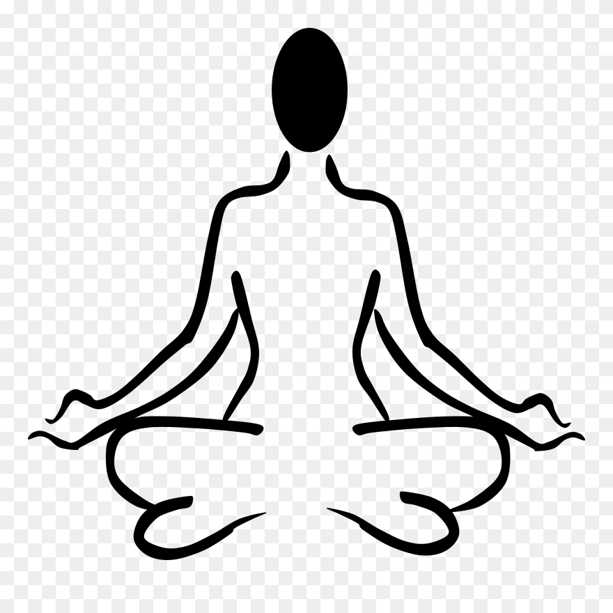 Yoga Clipart - Yoga Sitting Position Drawing - Png Download