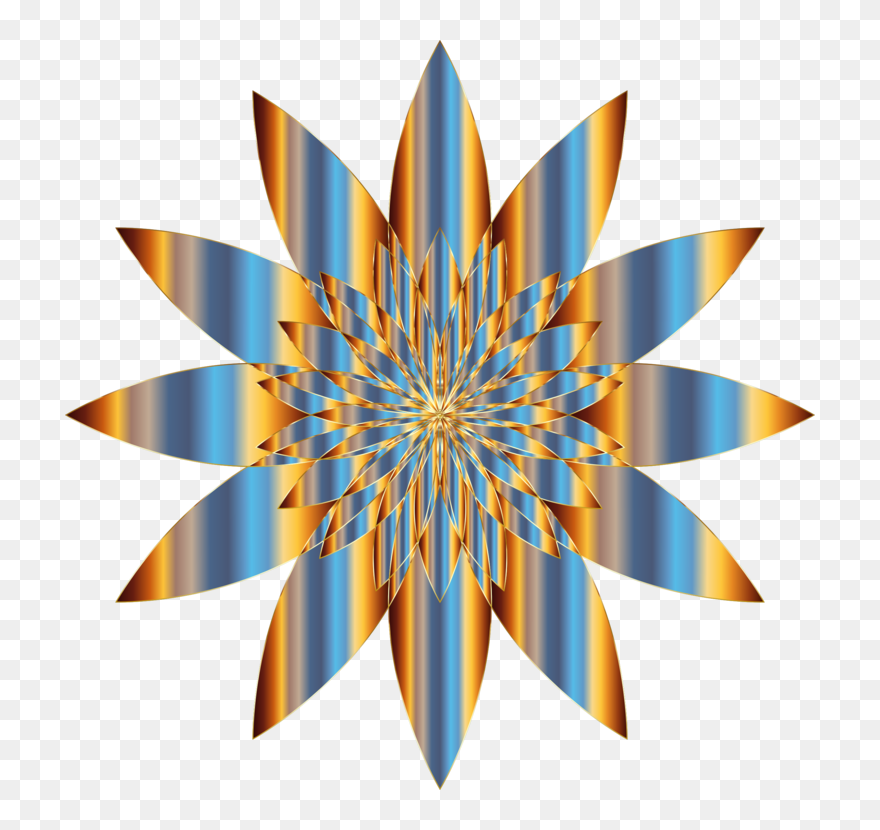 Flower,symmetry,line - Clip Art - Png Download