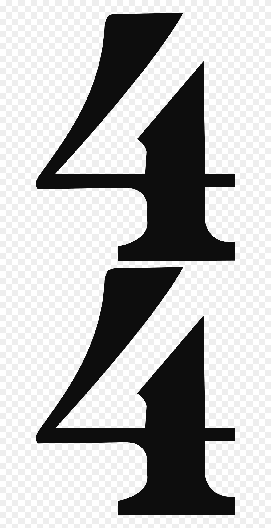 File - Timesignature4 - 4 4 Time Signature Clipart - Png Download