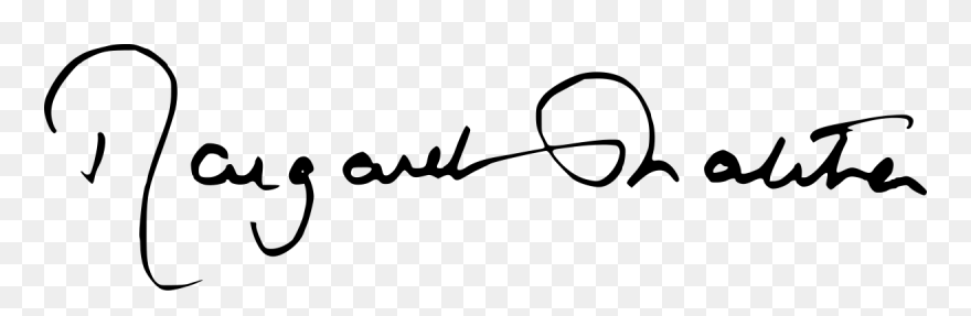 Signature Of Margaret Thatcher - Margaret Thatcher Signature Transparent Clipart