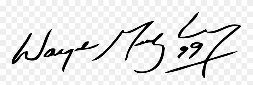Transparent Autograph Clip Art - Wayne Gretzky Signature - Png Download