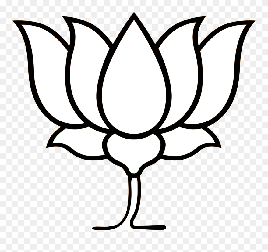 Coconut Clipart Election Symbol 2014, Coconut Election - Lotus Clip Art Black And White - Png Download