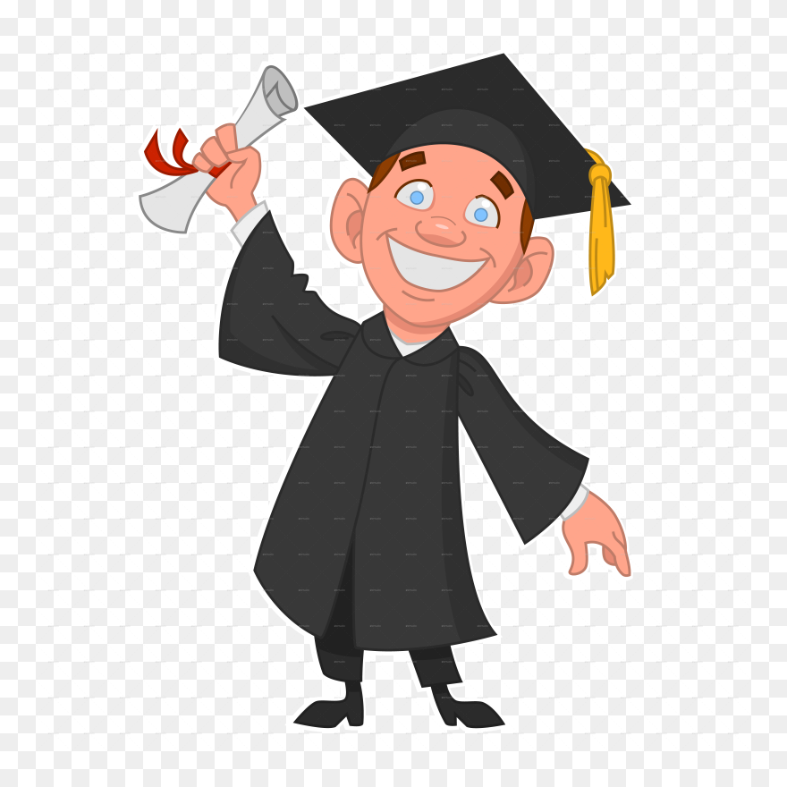 College Graduation Clipart - Graduate Student Clipart - Png Download